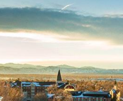 Sunset over University of Denver Campus