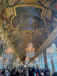 This is the inside of the Palace of Versailles 