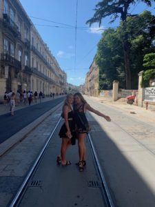 This is me and one of my friends in the streets on Montpellier. 
