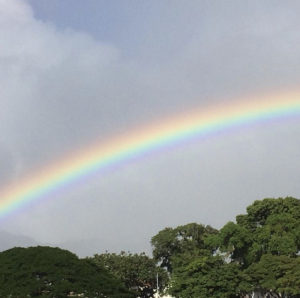 Rainbow Outside Iolani Palace